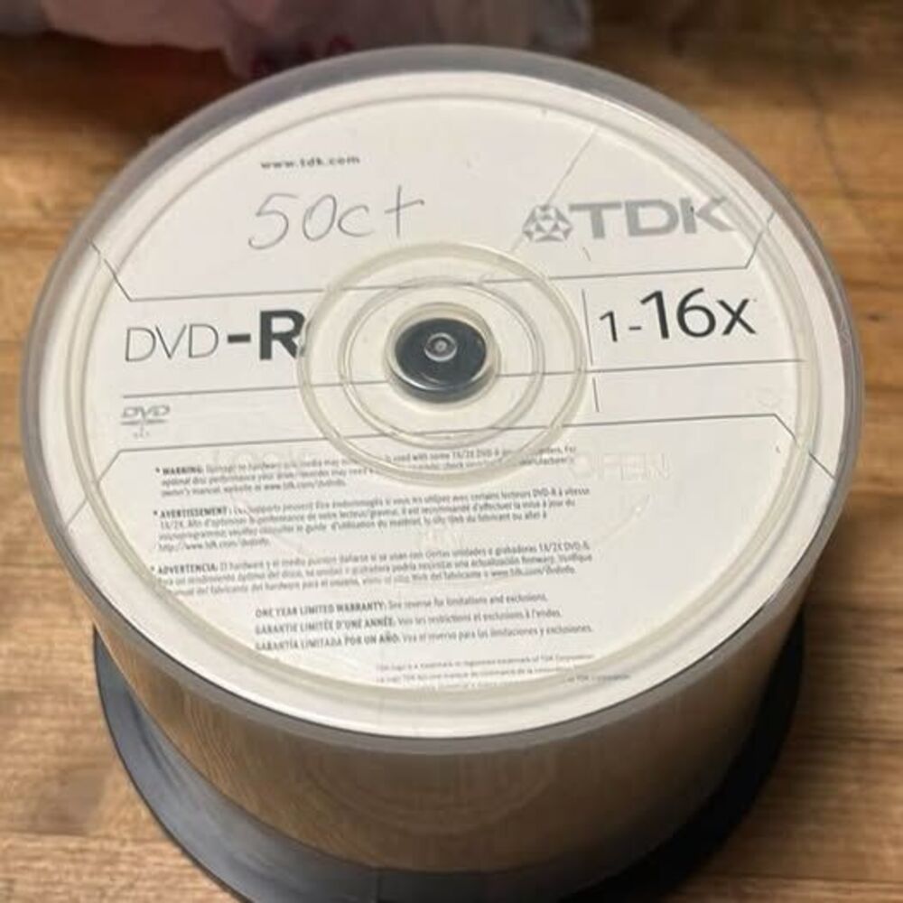 TDK 50-Count DVD-R 1-16x Spindle
